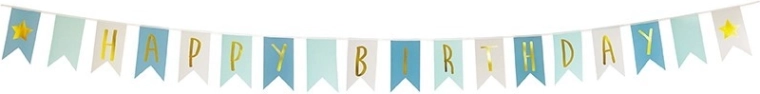 Jabadabado γιρλάντα happy birthday μπλε