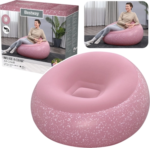 Φουσκωτή πολυθρόνα Bestway Inflate-A-Chair ροζ