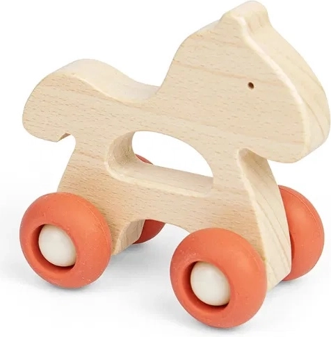 Bigjigs Toys Ξύλινο ζωάκι με ροδάκια