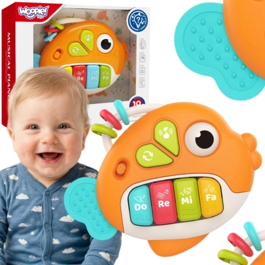 Woopie baby διαδραστικό ψαράκι-πιανάκι με ήχους και φως 18μ+