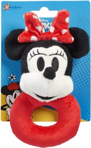 Λούτρινη κουδουνίστρα MINNIE – μαλακός κρίκος για μωρά