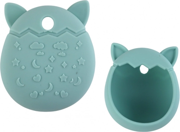 Θήκη σιλικόνης για Tamagotchi με σχέδιο γάτας και τιρκουάζ απόχρωση