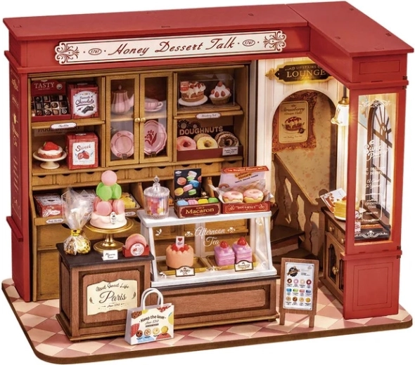 RoboTime 3D ξύλινο παζλ μινιατούρας σπιτιού Ζαχαροπλαστείο με μέλι