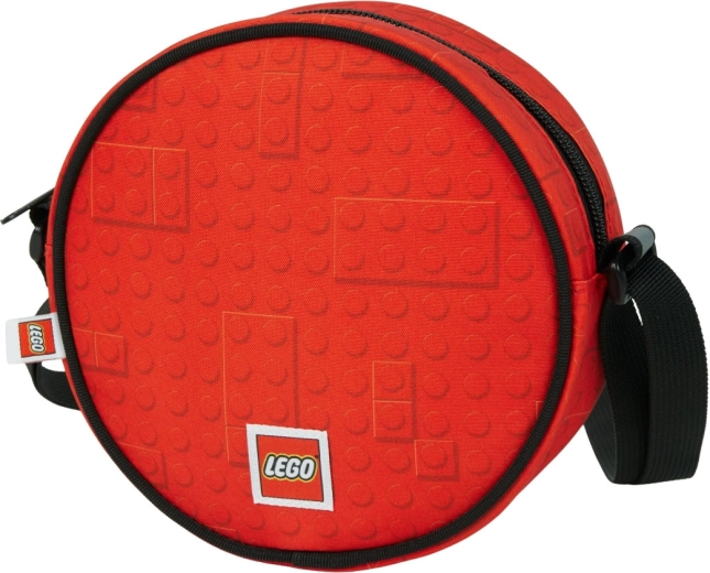 LEGO στρογγυλή crossbody τσάντα Brick Dots κόκκινη