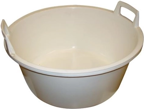 Πλαστική λεκάνη 56 cm με λαβές, λευκή, 40 l