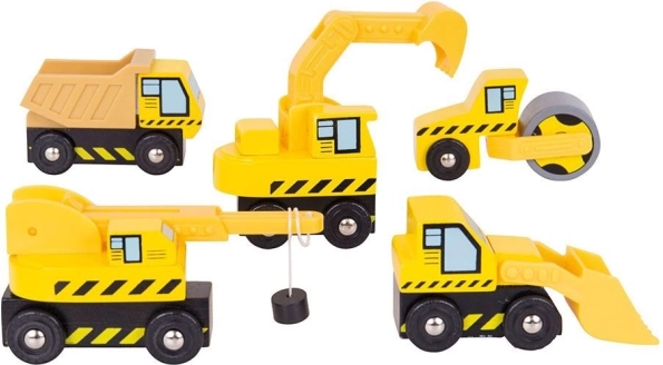 Bigjigs Rail μηχανήματα εργοταξίου – σετ για ξύλινες σιδηροδρομικές πίστες