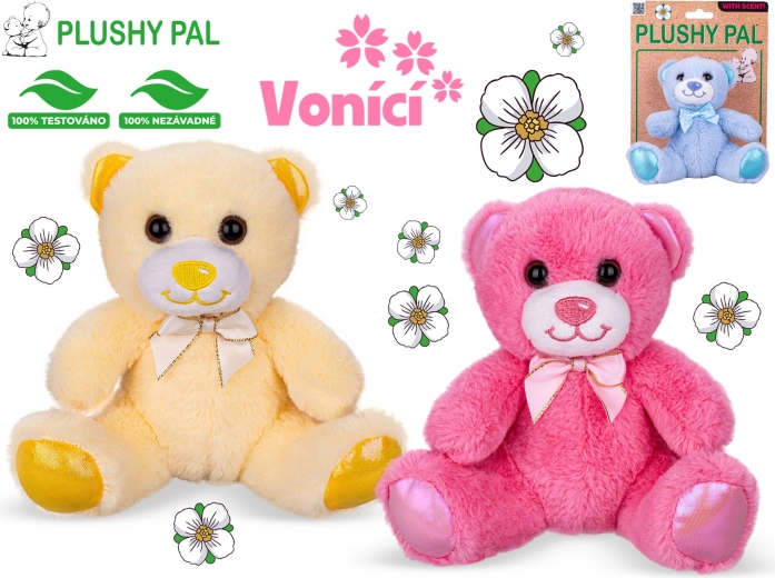 Λούτρινο αρκουδάκι Plushy Pal 15 cm με φιόγκο και άρωμα