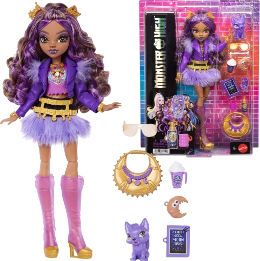 Monster High Clawdeen Wolf κούκλα 26 cm με αξεσουάρ και κατοικίδιο
