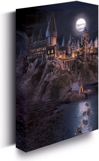 Φωτιζόμενος LED πίνακας Harry Potter – Κάστρο Χόγκουαρτς 30 × 40 cm