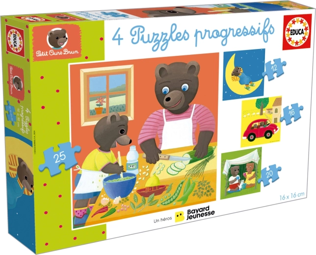 Educa παζλ Petit Ours Brun 4 σε 1 (12–25 κομμάτια)
