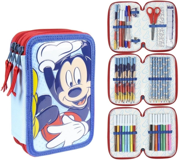 Εξοπλισμένη τριώροφη κασετίνα Mickey - 1 τεμάχιο