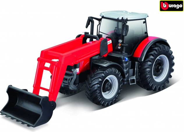Bburago Farmland τρακτέρ Massey Ferguson 8740S με εμπρόσθιο φορτωτή 10 cm
