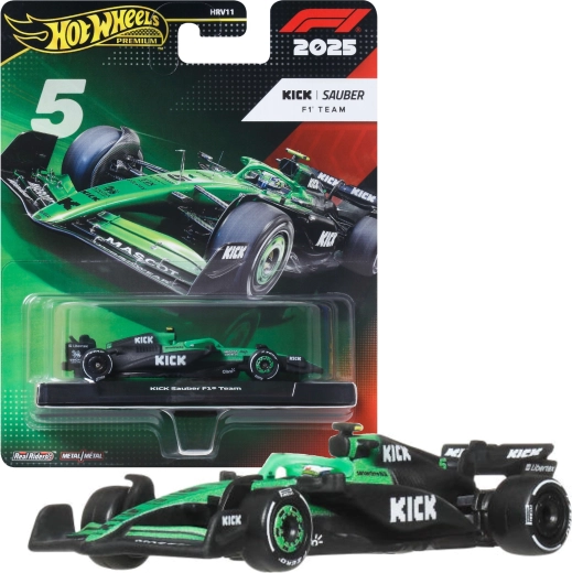Hot Wheels Premium Φόρμουλα 1 – αγωνιστικό αυτοκίνητο Sauber Gabriel Bartoleto #5 (2025)