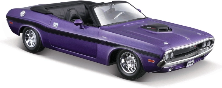Maisto 1970 Dodge Challenger R/T convertible – μεταλλικό μοντέλο 1:24, μωβ μεταλλικό
