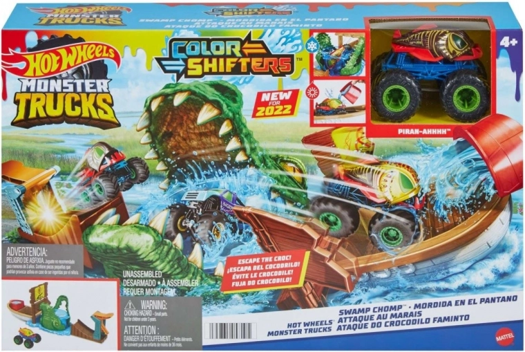 HOT WHEELS MONSTER TRUCKS Color Shifters – σετ παιχνιδιού με σιαγόνες κροκόδειλου