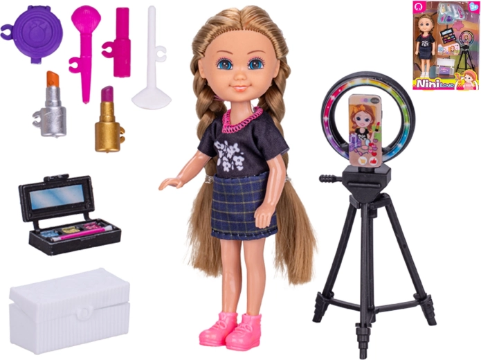 Κούκλα influencer 14 cm με αξεσουάρ