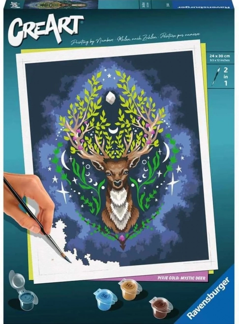 CreArt Pixie Cold: Μυστικό ελάφι – ζωγραφική με αριθμούς 24 × 30 cm