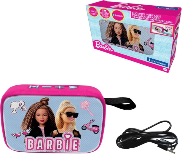 Φορητό ηχείο Bluetooth LEXIBOOK Barbie με υφασμάτινη επιφάνεια