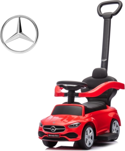 Milly Mally όχημα ισορροπίας με λαβή καθοδήγησης Mercedes-Benz C-Class κόκκινο