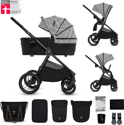 KINDERKRAFT Nea 2 2v1 συνδυαστικό καρότσι Lunar Black Bizuu