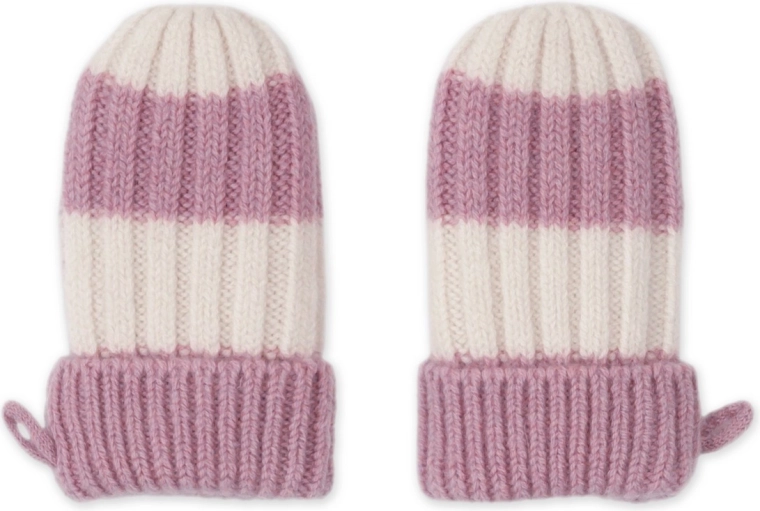 Γάντια merino Lodger stripe mauve 0–12 μηνών