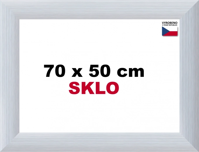 Αλουμινένια κορνίζα για παζλ 70 × 50 cm, ασημί