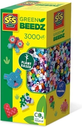 SES Creative σιδερώσιμες χάντρες Green Beedz 3000 τεμ. – ανοιχτά χρώματα