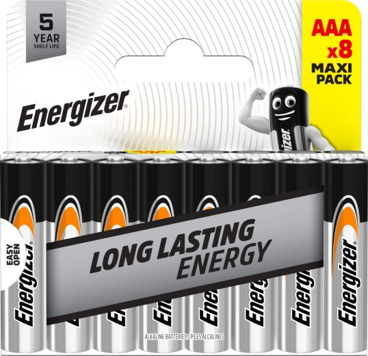 Αλκαλικές μπαταρίες Energizer AAA, 8 τεμ.