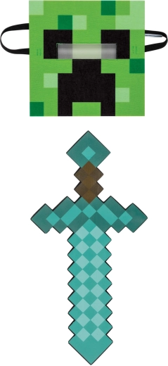 Minecraft σετ: μάσκα και αφρώδες σπαθί Creeper