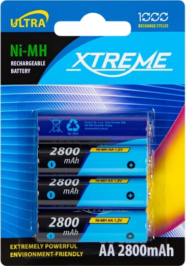 Επαναφορτιζόμενες μπαταρίες AA NiMH 2800 mAh Xtreme - 4 τεμ.