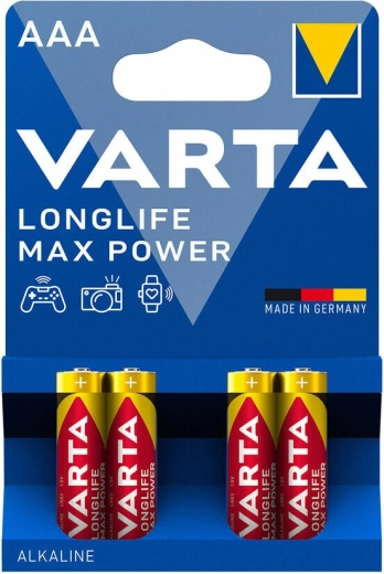 Varta Longlife Max Power AAA αλκαλικές μπαταρίες μίνι (AAA), 4 τεμ.