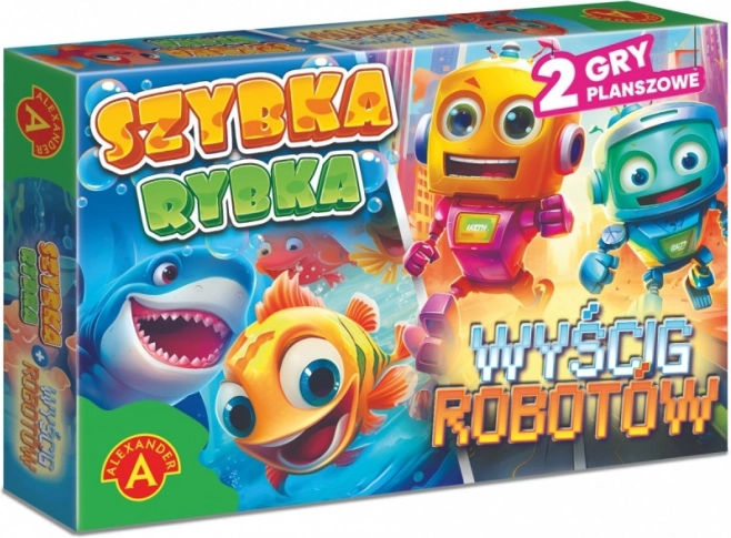 Szybka Rybka / Wyścig Robotów – σετ δύο απλών επιτραπέζιων παιχνιδιών