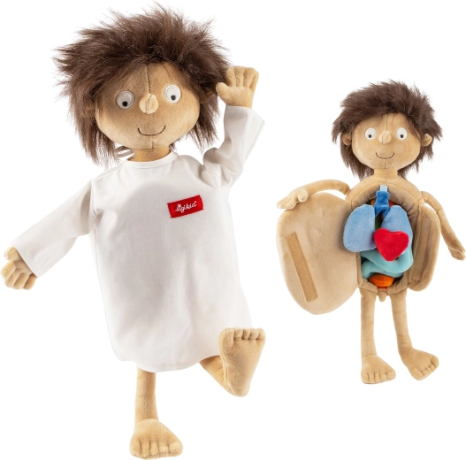 Sigikid μικρός ασθενής Erwin λούτρινη εκπαιδευτική κούκλα 44 cm