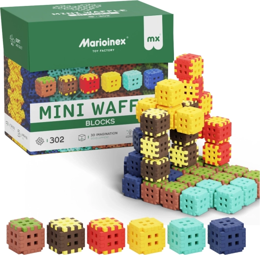 Κατασκευαστικό σετ Mini Waffle Blocks 302 τεμάχια MARIOINEX