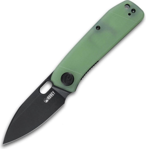Kubey Hyde KU2104C πτυσσόμενο μαχαίρι τσέπης 7,5 cm, μαύρο, ανοιχτό πράσινο Jade, G10, κλιπ