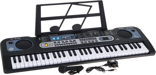 Παιδικό keyboard με φωτιζόμενα πλήκτρα, 61 πλήκτρα, μικρόφωνο και αναλόγιο