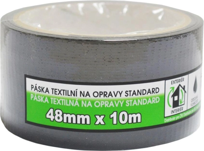 Υφασμάτινη ταινία επισκευής 48 mm × 10 m μαύρη