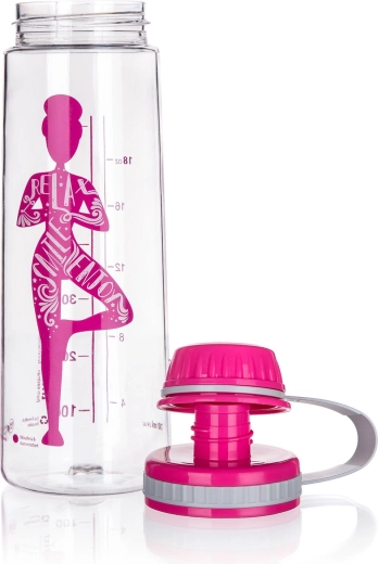 Αθλητικό μπουκάλι νερού YOGA από τριτάνιο 750 ml – ροζ