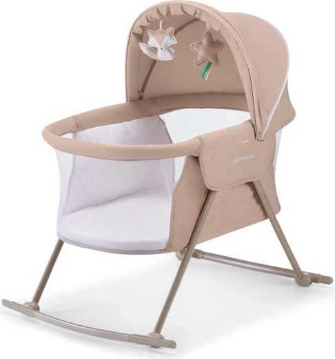Kinderkraft Lovi μπεζ παιδική κούνια 3σε1