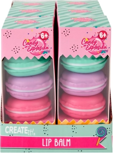 Βάλσαμο χειλιών μακαρόν candy 3 τεμ. create it!