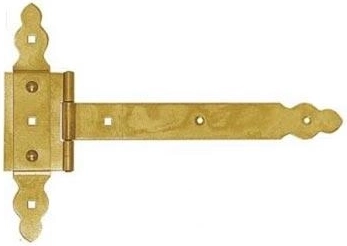 Διακοσμητικός μεντεσές πορτόφυλλου 250 × 215 × 35 mm, κίτρινος γαλβανισμένος χάλυβας