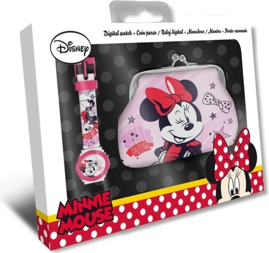 Δωροσετ Minnie Mouse ρολόι και πορτοφόλι σε κουτί - 1 τεμάχιο