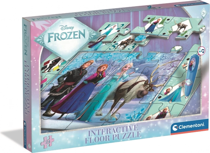Δαπέδιο παζλ με διαδραστική πένα Frozen 24 κομμάτια