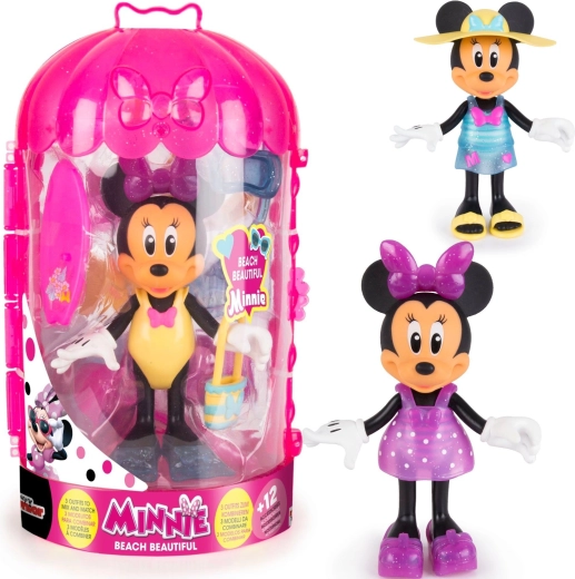 Disney Minnie Mouse μίνι κούκλα παραλίας με ντουλαπάκι και ρουχαλάκια
