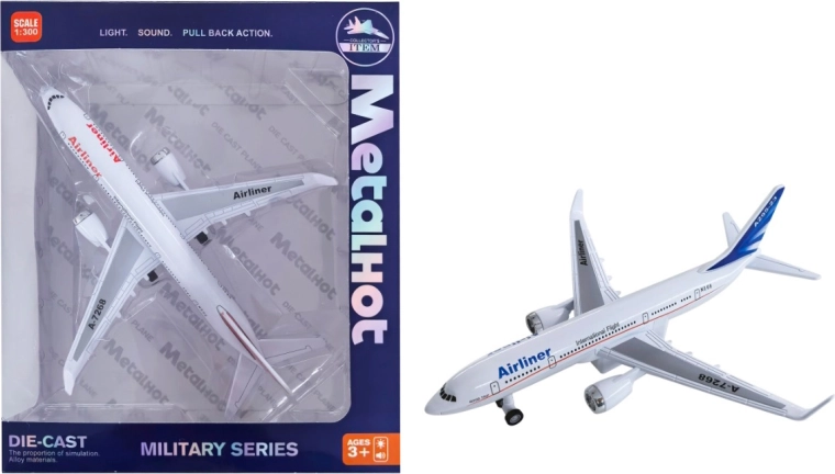 Μεταλλικό μοντέλο επιβατικού αεροπλάνου Airliner MetalHot με βάση 1:860