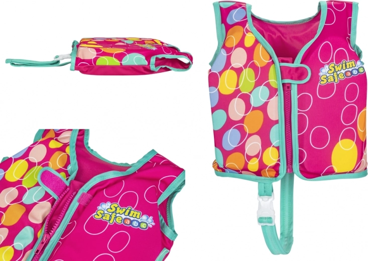 Ροζ παιδικό σωσίβιο κολύμβησης 56 cm Swim Safe