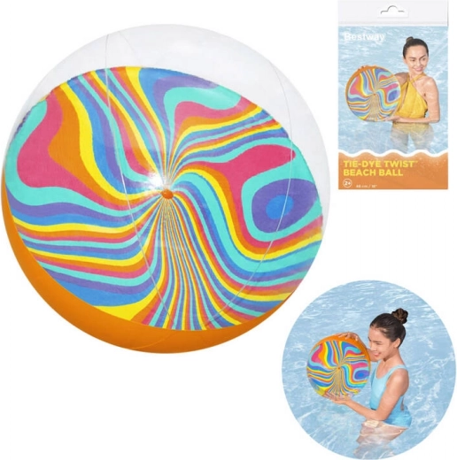 Bestway φουσκωτή μπάλα παραλίας Tie-Dye Twist 46 cm