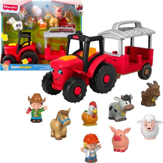 Fisher-Price Little People τρακτέρ φροντίδας ζώων – διαδραστικό σετ με φιγούρες