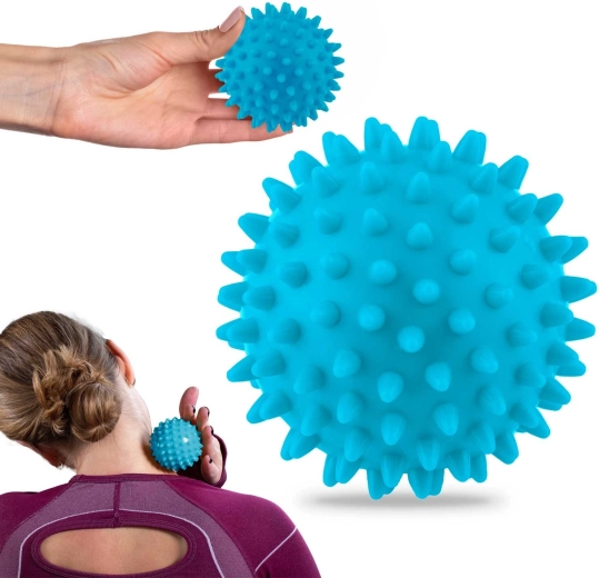 Μπαλάκι μασάζ και fitness 7,5 cm – μπλε