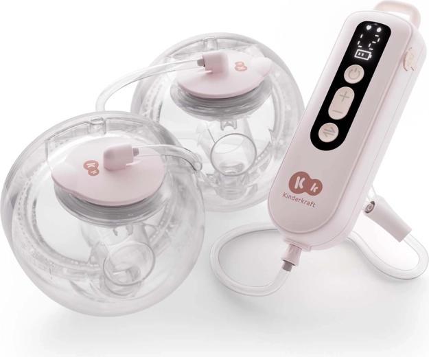Kinderkraft gentleflow gold διπλή hands-free ηλεκτρική αντλία μητρικού γάλακτος